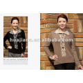 Luxury middle-aged women's heavy cashmere sweater pullover